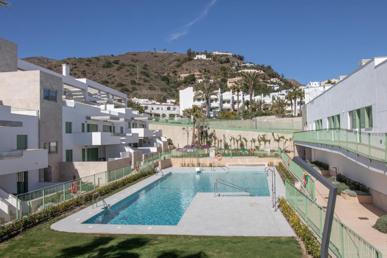 Precioso Apartamento Frente A La Playa Con Piscina Мохакар Екстериор снимка