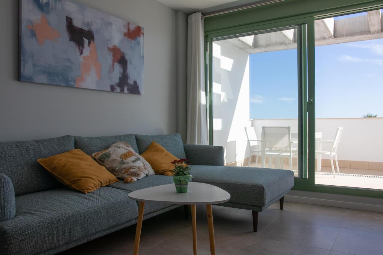 Precioso Apartamento Frente A La Playa Con Piscina Мохакар Екстериор снимка